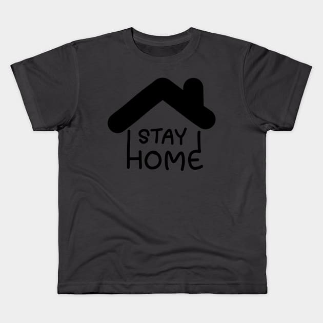 stay home logo Kids T-Shirt by viovi